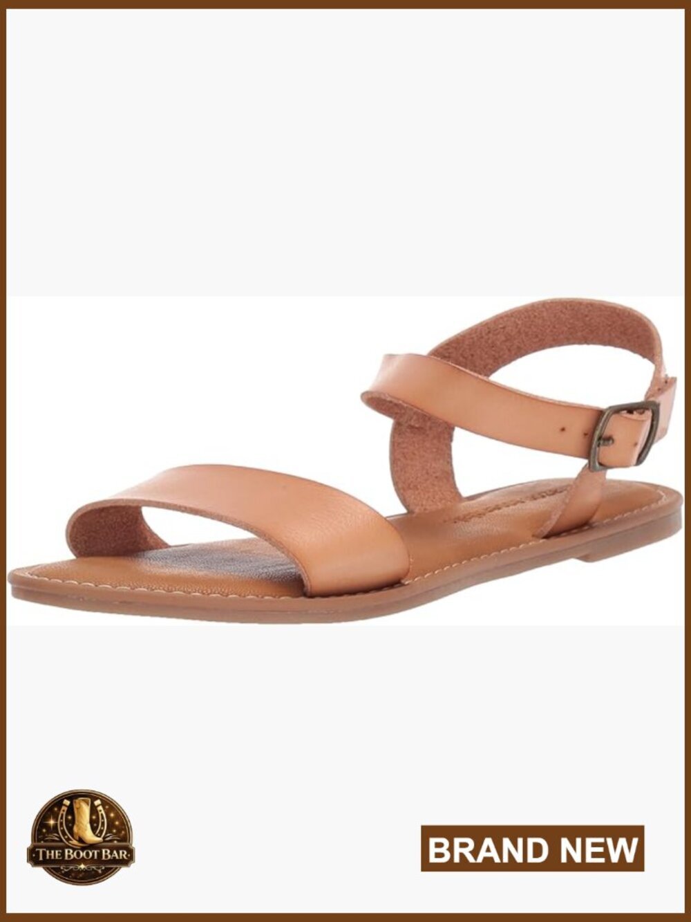 Women's Open Toe Ankle Strap Slingback Sandals - Faux Leather